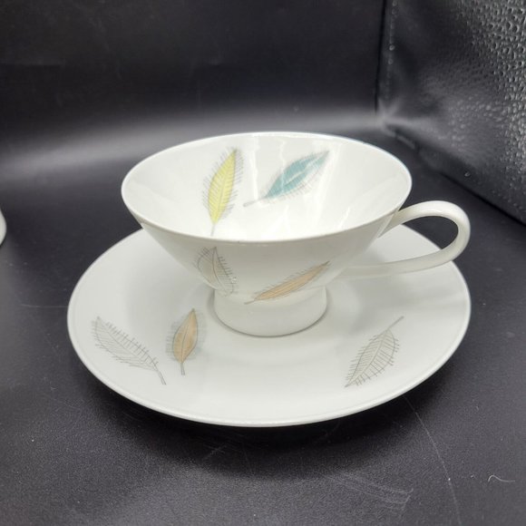 Rosenthal Continental Bunte Blatter Feather Pattern Coffee Pot Set Germany Vtg. - Picture 2 of 12